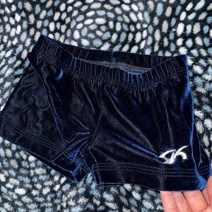 blue GK elite velvet gym shorts
